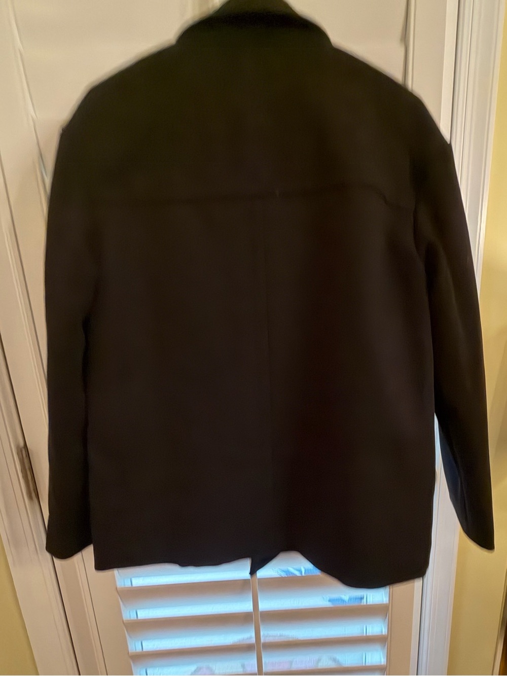 Men's Black Wool-Blend Coat